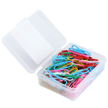 100 fermagli colorati, fermagli in metallo rivestito in plastica con scatola, 6 colori, fermagli metallici antiruggine da 28 mm, piccoli fermagli per