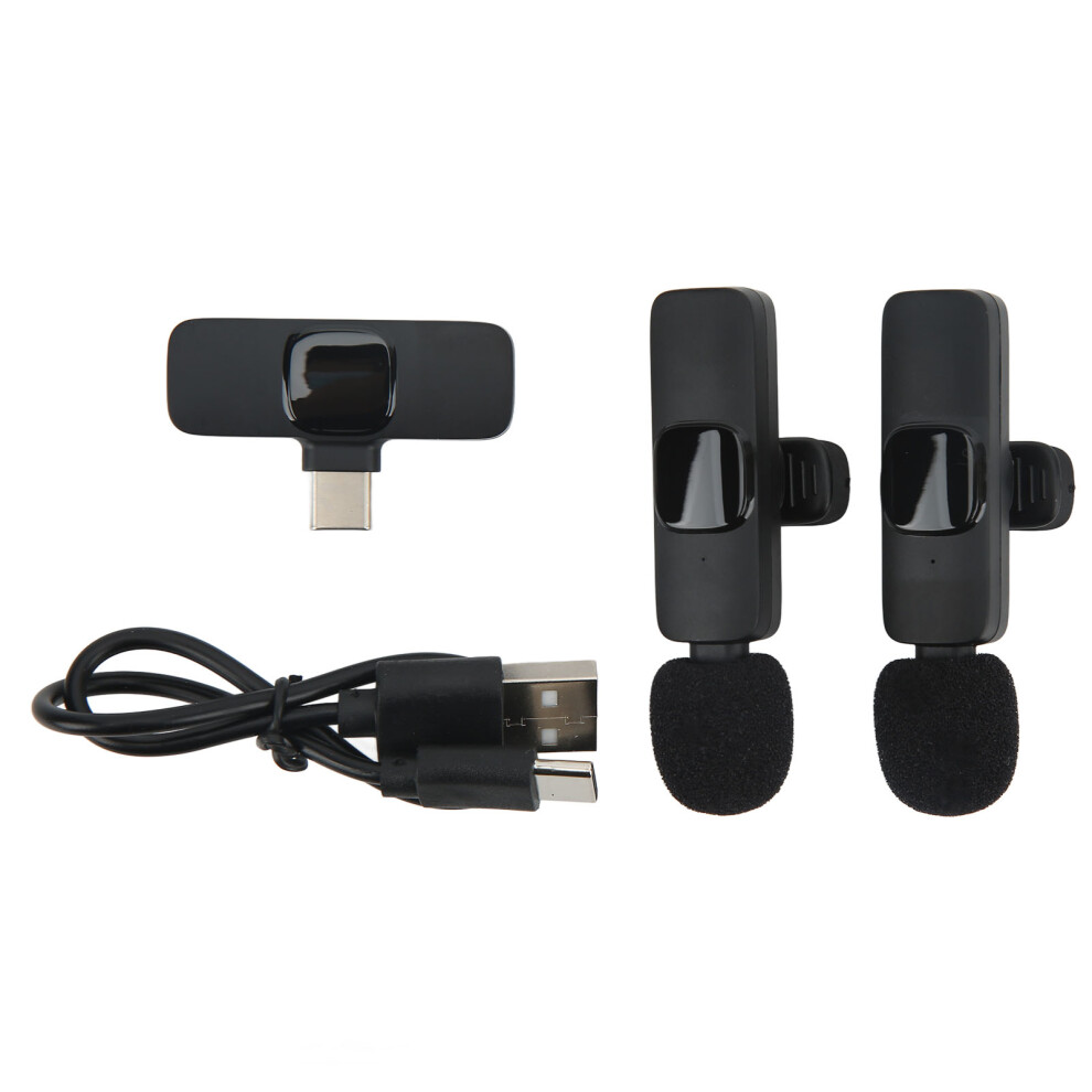 Wireless Clip-On Microphone For Video Creators, High Sensitivity Microphone Head With Intelligent Noise Reduction, Supports Major Mainstream App 9340258990397