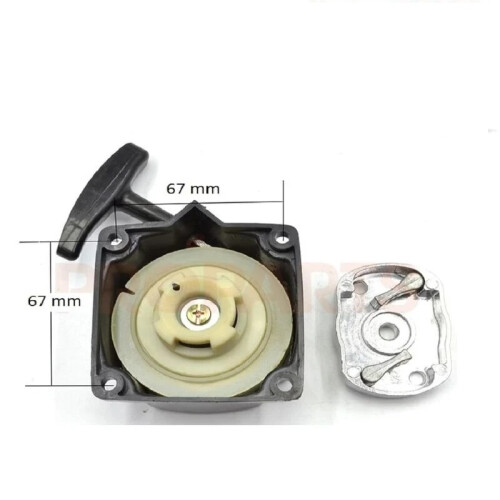Easy Start Assembly for Small Engine Equipment, Recoil Pull Start Starter Semi-Automatic Metal Starter Assembly Heat Resistant Replacement for Brush 2