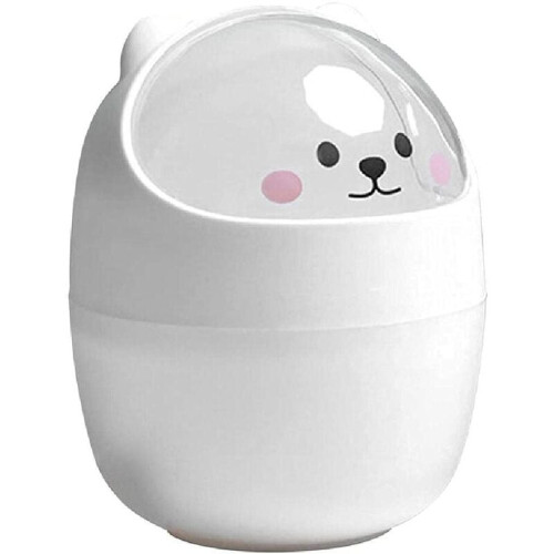 Innovative Lightweight Waste Bin, Mini Desktop Trash Can With Covered Waste Basket Appeal, Durable PP Materials Ensure Solid And Rough Usage