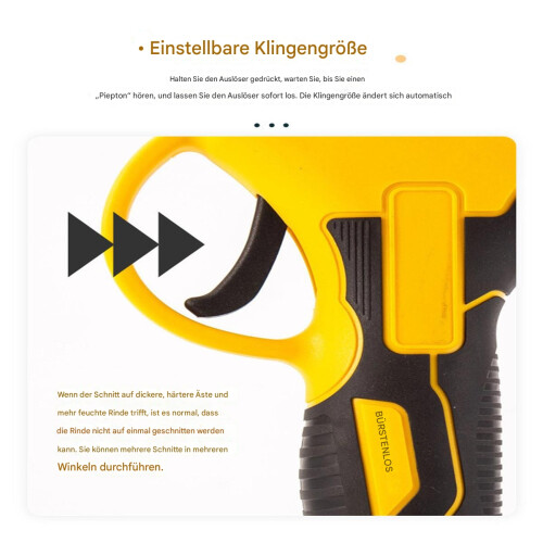 Ασύρματο ηλεκτρικό ψαλίδι κλαδέματος για DeWalt 20V με μπαταρία, κινητήρα χωρίς 1