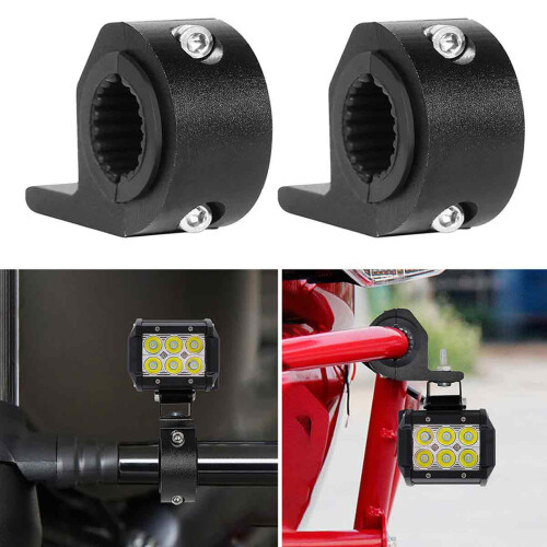 Motorcycle Light Mounts with Adjustable Viewing Angle, 360 Degree Rotating Universal Bracket for 30MM Handlebar, High Compatibility with Light Bars 2