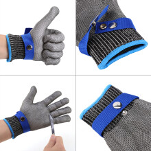 Gants anti-coupures, gants de travail de sécurité anti-coupures en acier inoxydable pour chef et boucher, haute protection, maille d'acier