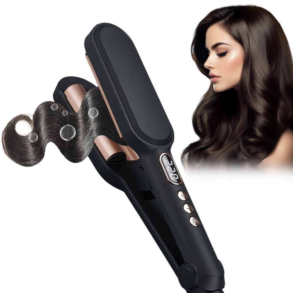 32mm Beach Wave Curling Iron Hair Crimper for Women with 15s Fast Heating and 5 Temps
