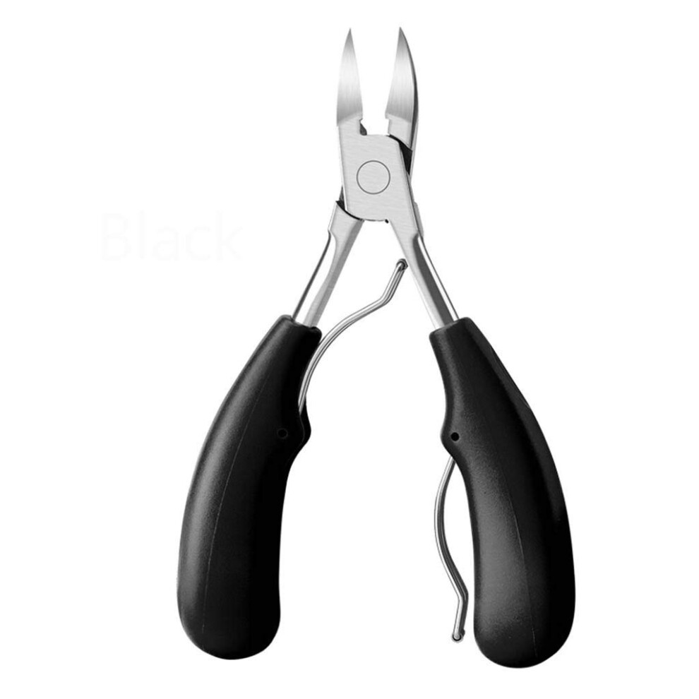 Manicure Set 7pcs Professional Nail Care Kit with Clippers Scissors Black Travel Case