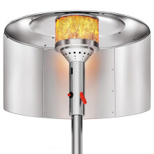 Patio Heater Reflector Shield for Propane and Natural Gas Units, Heat Focusing Hood for Round Outdoor Heaters