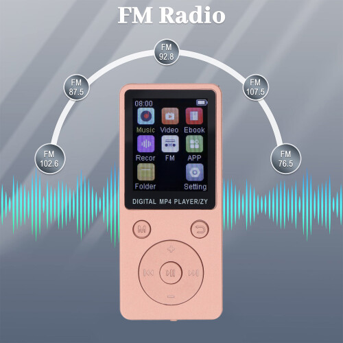 Bluetooth MP3 MP4 Player 1,8" Farbdisplay, 16 GB, Gold 2