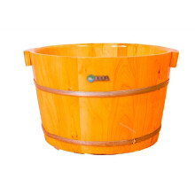 Wooden Foot Bath Basin with Heat Retention Cover, LeakResistant Cedar Tub for Full Foot Soak