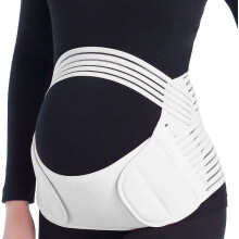 Fullgaden Upgrade Prenatal Maternity Belt-Pregnancy Support-Waist/Back/Abdomen Band, Belly Brace with Adjustable/Breathable, Small, White