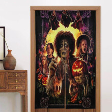 Hocus Pocus Door Curtain for Doorway, Pattern Print Blackout Privacy Window Curtain, Room Divider Curtain Tapestry Home Decor, 34" W X 56" L
