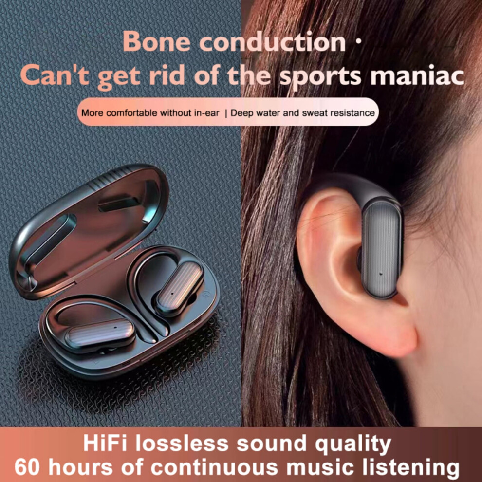 Susuchens Wireless Bone Conduction Earphones, Hifi Sound, Long Battery, Noise Reduction, Bluetooth 5.3, Compatible With Iphone 9048212079705
