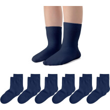 Sømløse sokker til piger, drenge, tynde, åndbare skoleuniformsokker, småbørn, bomuldssokker, 3T-15 år, 6-pak