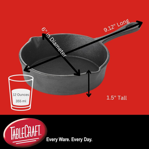 Cast Iron Mini Skillet, 11 oz, Black 1