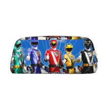 Penar din piele Power Rangers cu husă mică cu fermoar, auriu/argintiu - Compatibil cu rechizite și accesorii școlare