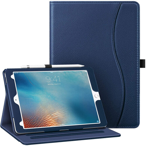 Capa compatível com iPad Pro de 9,7 polegadas (lançamento de 2016) - [Proteção de cantos] Suporte inteligente tipo folio com visualização em