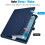 Capa compatível com iPad Pro de 9,7 polegadas (lançamento de 2016) - [Proteção de cantos] Suporte inteligente tipo folio com visualização em 3