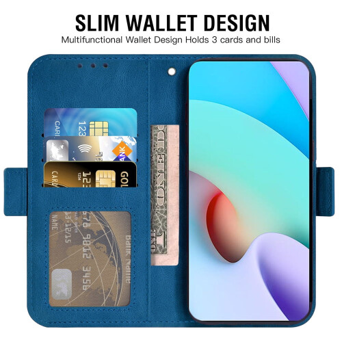 Θήκη Asuwish συμβατή με Samsung Galaxy A55 5G, δερμάτινη θήκη με αναδιπλούμενη βάση και 1