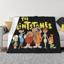 Flanelová deka Flintstones, mäkká teplá prikrývka na gauč, rozkladaciu pohovku, kanceláriu, ultra mäkká mikroflísová plyšová deka na