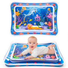 Tappetino gonfiabile per il gioco a pancia in giù con acqua, ideale per neonati, bambini da 3 a 12 mesi. Giocattolo che favorisce lo sviluppo e