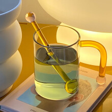 Caneca de vidro resistente ao calor com alça, ideal para café, chá com leite e água - perfeita para uso no escritório ou em casa, e também como