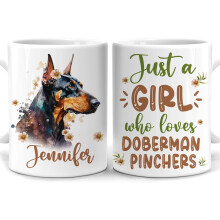 Caneca personalizada Hyturtle para amantes de Bulldogs - Apenas uma garota que ama Bulldogs, caneca de cerâmica com nome personalizado, 325ml,