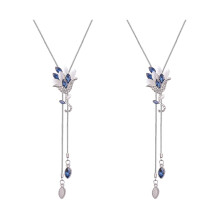 Collana da donna Gregiular2pcs, catena per maglione abbinabile, catena decorativa per clavicola con ciondolo