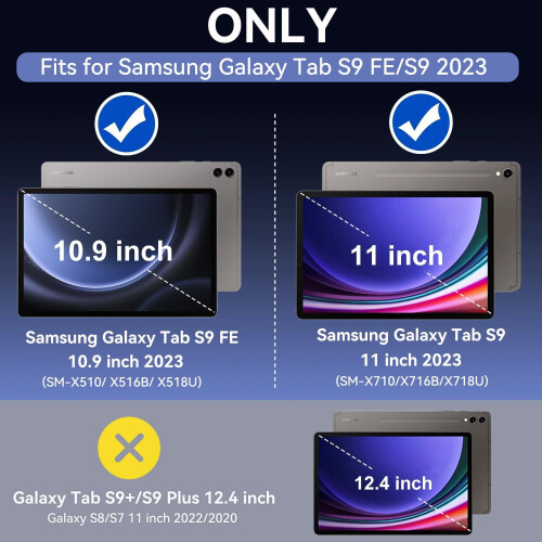 Capa compatível com Samsung Galaxy Tab S9 FE5G 10.9 polegadas/Galaxy Tab S9 11 polegadas (2023), resistente a impactos. 1