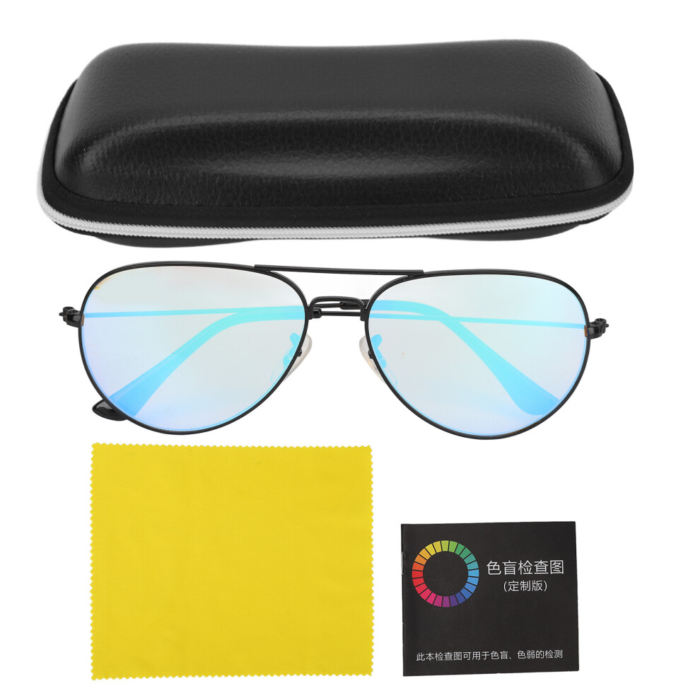 Color Blind Glasses Aviator Style, High Contrast Color Vision Enhancement Glasses for Red Green Deficiency, Polarized Lenses Reduce Glare for Indoor