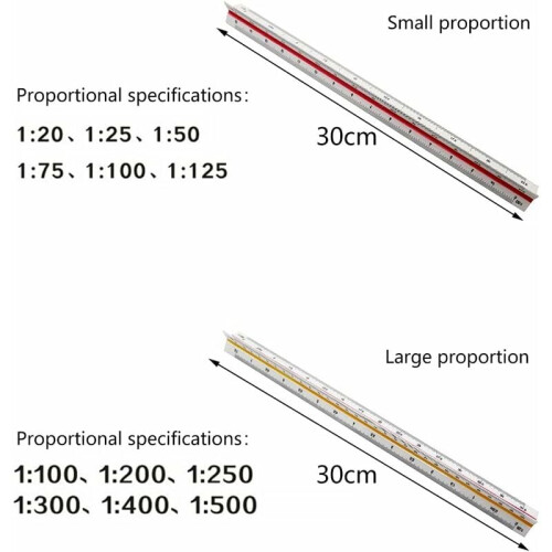 Architectural Scale Ruler, Precision Tool For Architecture Engineering, Clear Number Visibility, Anti-Bending, Professional Applications, Technical 1