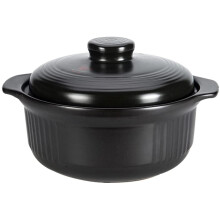 Clay Casserole Pot 3L Ceramic Soup and Stew Cooking Pot Heat Resistant for Open Fire
