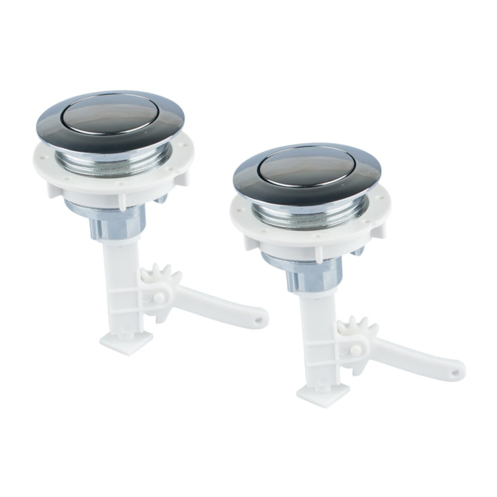 Universal Toilet Flush Button Replacement Set Of 2, Single Push Tank Actuator For Bathroom Closestool 9099447477781