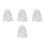 4Paare Weiße Glitzer Beinstulpen Polyester Für Bühnenauftritte 6
