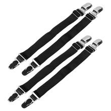 8Paare Schwarze Verstellbare Halter Clips Metall Für Strümpfe