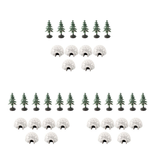 3 Sets Iglu Mit Weihnachtsbaum Für Deko Und Basteln 2