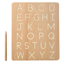 Lot Planche Bois Alphabet Jouet Éducatif Lettres