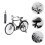 2Sets Simulierte Metall-Fahrradmodelle Vintage 3