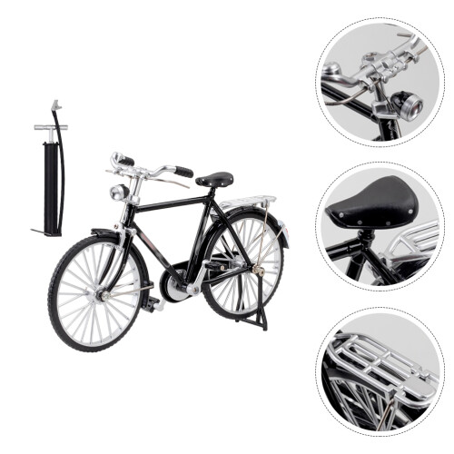 2Sets Simulierte Metall-Fahrradmodelle Vintage 2