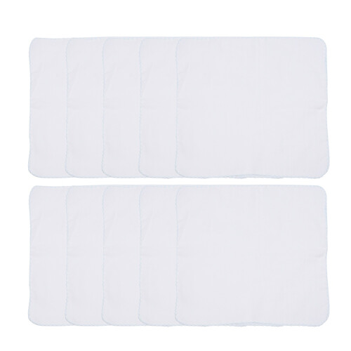 10Pièces Petits Mouchoirs Coton Double Couche Pour Bébé Et Maquillage