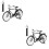 2Sets Simulierte Metall-Fahrradmodelle Vintage 8