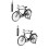 2Sets Simulierte Metall-Fahrradmodelle Vintage 7