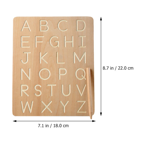 Lot Planche Bois Alphabet Jouet Éducatif Lettres 1