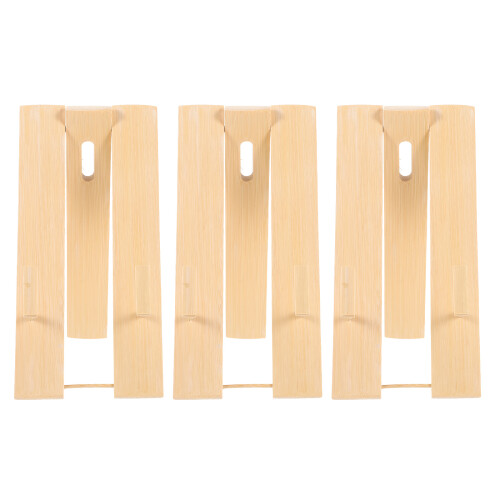 15Pièces Support Pliable Bambou Clair Pour Éventails Décoratifs 1