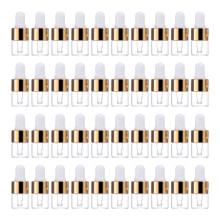 50Pièces Mini Bouteilles En Verre Pipette Pour Cosmétiques Voyage