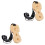 2Pièces Cello End Pin Holder Bois Multi, Réglable Et Antidérapant 3