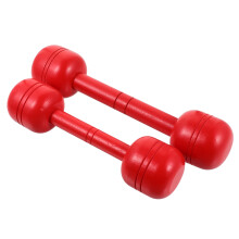 2Pièces Petites Haltères En Bois Rouge Pour Fitness Enfant