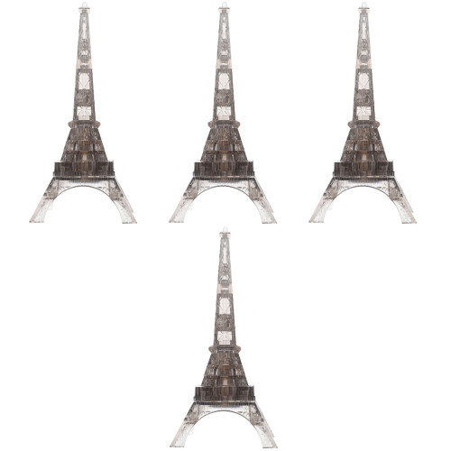 4 Ensembles Puzzle Transparent Tour Eiffel 3D Décoratif 2