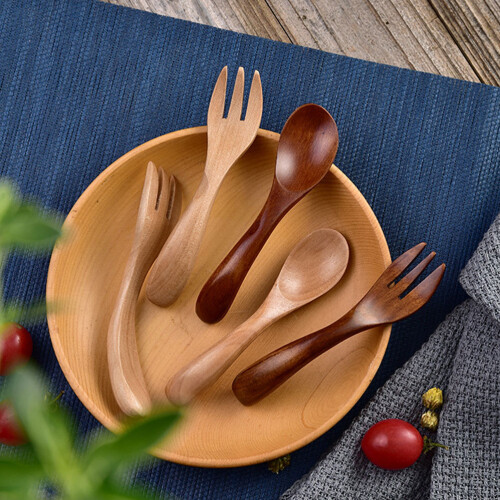 Ensemble De En Bois Pour Enfants Couverts Créatifs 2