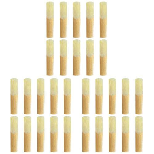 30Pièces Anches Sax Instrument 2.5 En Bambou Résistantes Khaki 2