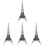 4 Ensembles Puzzle Transparent Tour Eiffel 3D Décoratif 2
