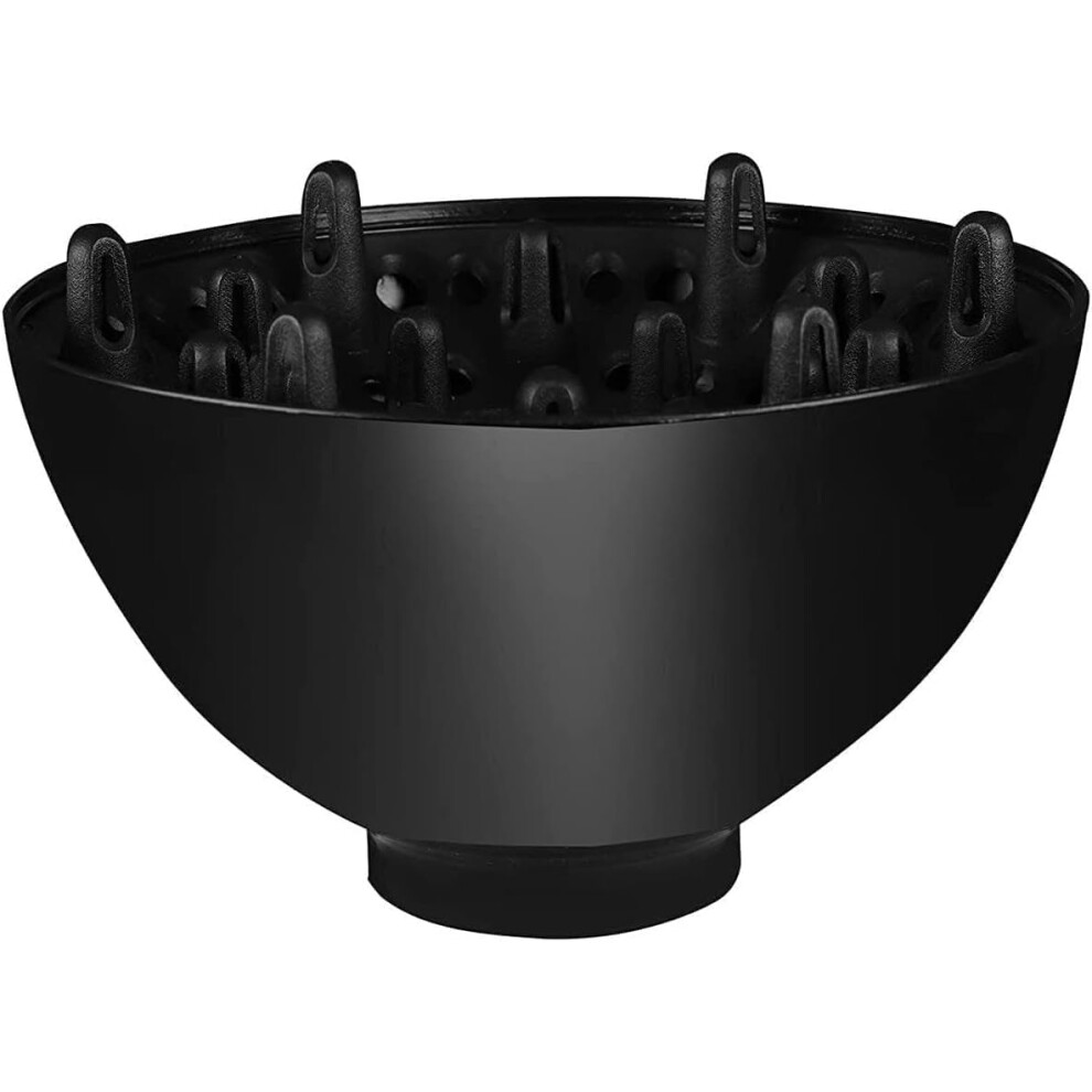 Black Hair Dryer Diffuser For Curly Hair, Universal Attachment Reduces Frizz And Enhances Curls